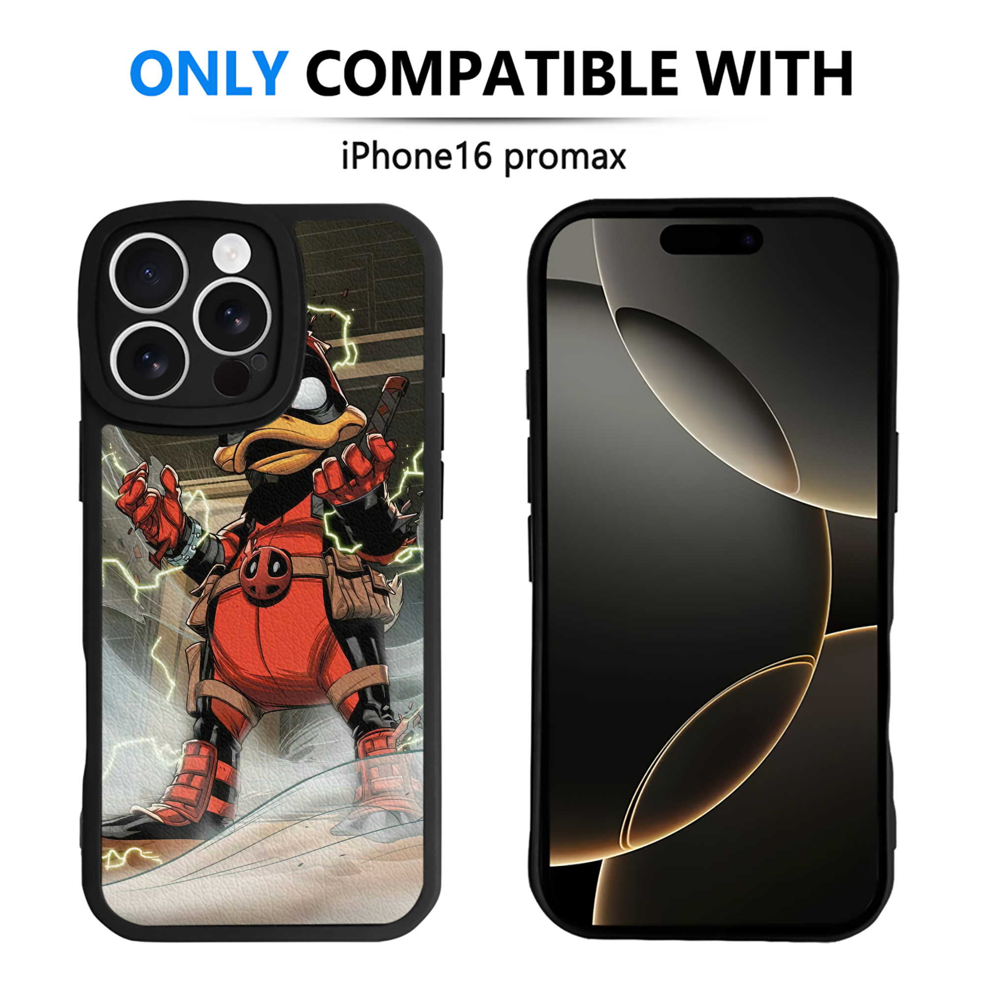 （画像用） Deadpool デッドプール 【iPhone 16シリーズ対応】シリコンスマホケース（レザー調） 材質：シリコン